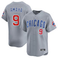 Fenge C.Cubs #9 Miguel Amaya Player Gray Road Limited Home Stitched Jerseys