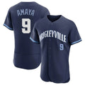 Fenge C.Cubs #9 Miguel Amaya Player Navy City Connect Limited Elite Home Stitched Jerseys