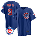 Fenge C.Cubs #9 Miguel Amaya Player Royal 150th Anniversary Home Game Stitched Jerseys