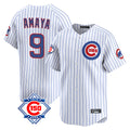 Fenge C.Cubs #9 Miguel Amaya Player White 150th Anniversary Limited Home Game Stitched Jerseys