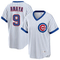 Fenge C.Cubs #9 Miguel Amaya Player White T-shirt Cooperstown Collection Limited Stitched Jerseys