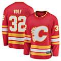 Fenge C.Flames #32 Dustin Wolf Red Home Breakaway Jerseys