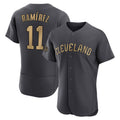 Fenge C.Guardians #11 Jose Ramirez Player Charcoal All-Star Limited Elite Home Stitched Jerseys