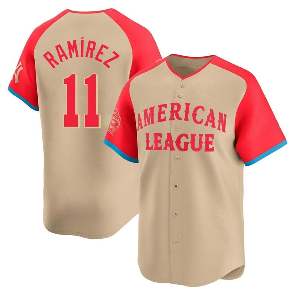 Fenge C.Guardians #11 Jose Ramirez Player Cream American League All-Star Limited Home Stitched Jerseys
