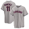 Fenge C.Guardians #11 Jose Ramirez Player Gray Game Home Stitched Jerseys