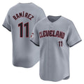 Fenge C.Guardians #11 Jose Ramirez Player Gray Road Limited Home Stitched Jerseys