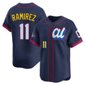 Fenge C.Guardians #11 Jose Ramirez Player Navy American League All-Star Edition Limited Home Stitched Jerseys
