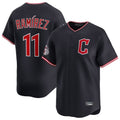 Fenge C.Guardians #11 Jose Ramirez Player Navy Limited Home Stitched Jerseys