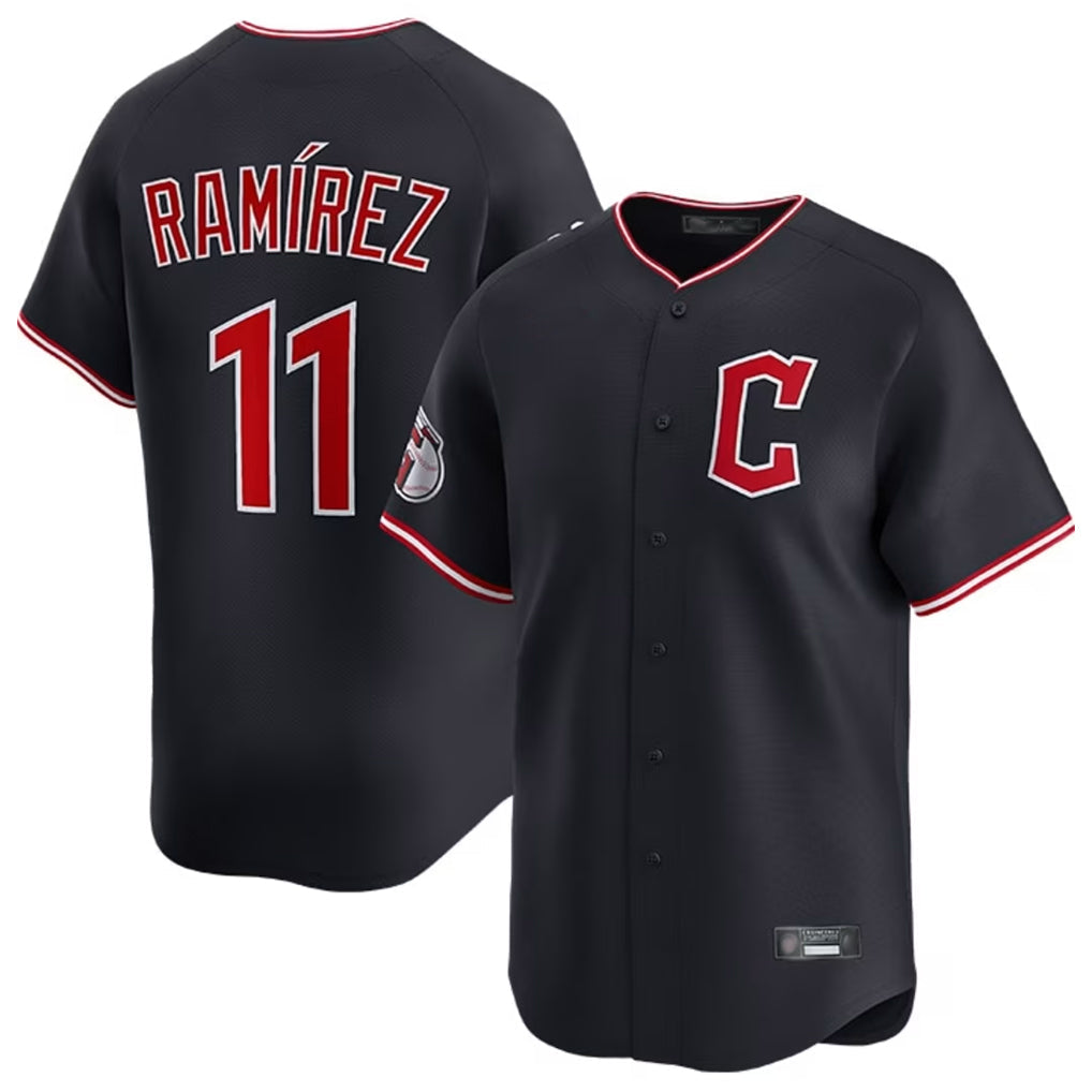 Fenge C.Guardians #11 Jose Ramirez Player Navy Limited Home Stitched Jerseys