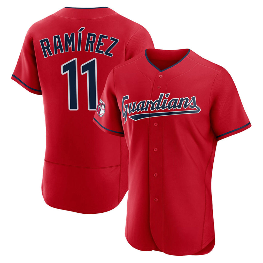 Fenge C.Guardians #11 Jose Ramirez Player Red Limited Elite Home Stitched Jerseys