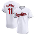 Fenge C.Guardians #11 Jose Ramirez Player White Limited Elite Home Stitched Jerseys