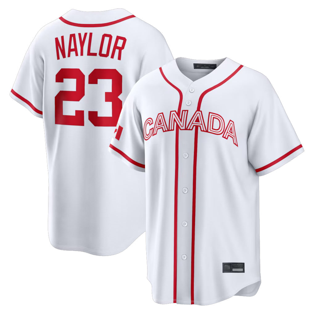 Fenge C.Guardians #23 Bo Naylor Player White World Classic Home Game Stitched Jerseys
