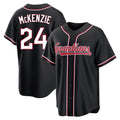 Fenge C.Guardians #24 Triston McKenzie Player Black Fashion Out Home Game Stitched Jerseys