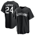 Fenge C.Guardians #24 Triston McKenzie Player Black Home Game Stitched Jerseys