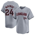 Fenge C.Guardians #24 Triston McKenzie Player Gray Road Limited Home Stitched Jerseys