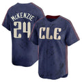 Fenge C.Guardians #24 Triston McKenzie Player Navy City Connect Limited Home Stitched Jerseys