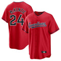 Fenge C.Guardians #24 Triston McKenzie Player Red Home Game Stitched Jerseys