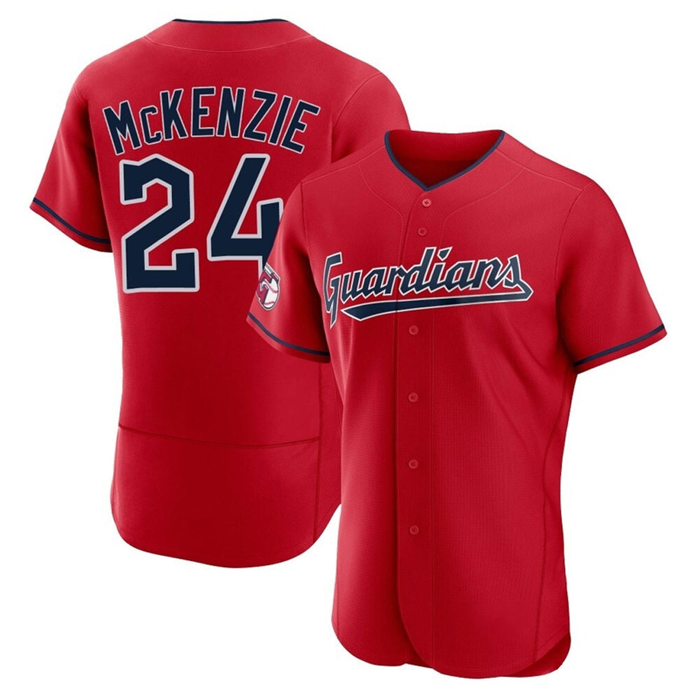 Fenge C.Guardians #24 Triston McKenzie Player Red Limited Elite Home Stitched Jerseys