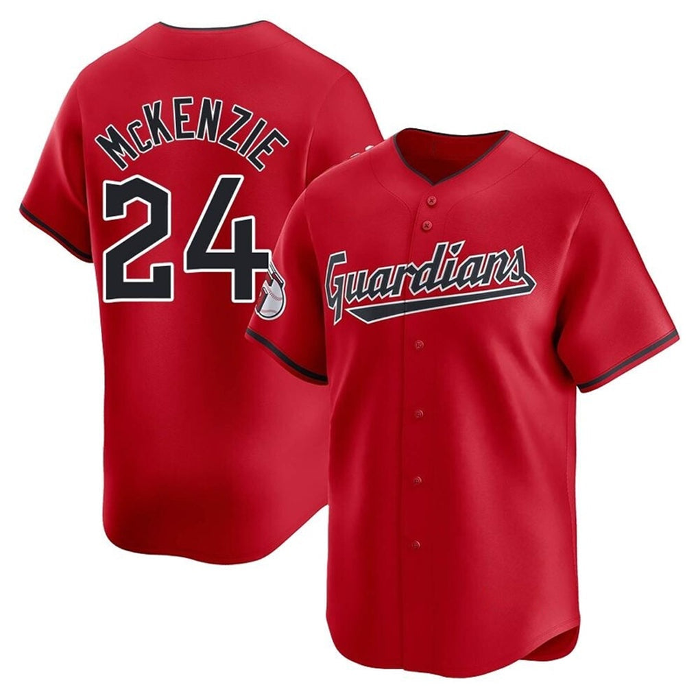 Fenge C.Guardians #24 Triston McKenzie Player Red Limited Home Stitched Jerseys