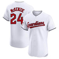 Fenge C.Guardians #24 Triston McKenzie Player White Limited Elite Home Stitched Jerseys
