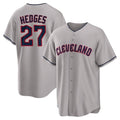 Fenge C.Guardians #27 Austin Hedges Player Gray Game Home Stitched Jerseys