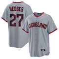 Fenge C.Guardians #27 Austin Hedges Player Gray Home Game Stitched Jerseys