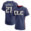 Fenge C.Guardians #27 Austin Hedges Player Navy City Connect Limited Elite Home Stitched Jerseys