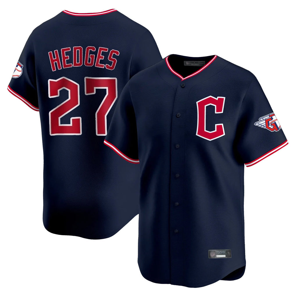 Fenge C.Guardians #27 Austin Hedges Player Navy Limited Home Stitched Jerseys