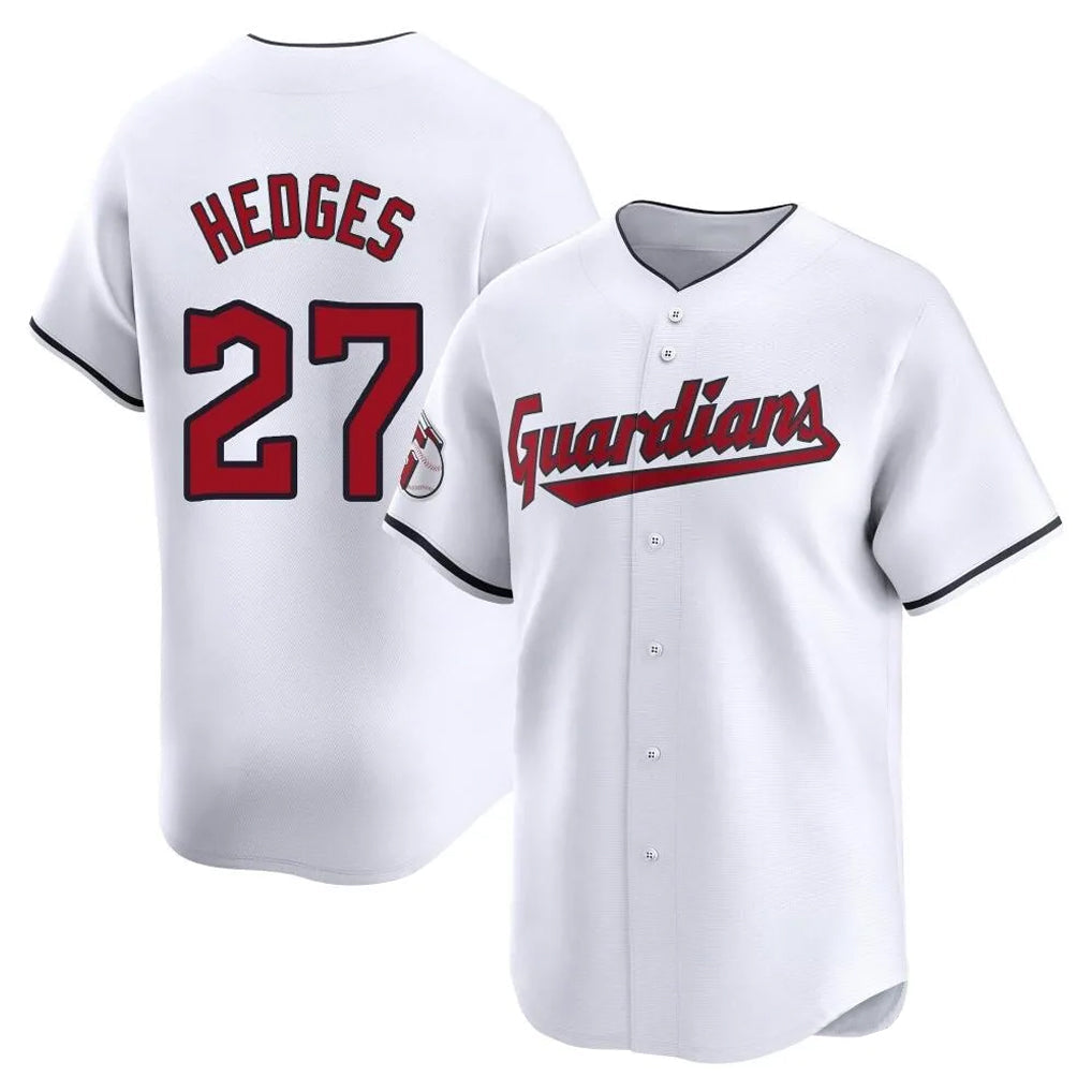 Fenge C.Guardians #27 Austin Hedges Player White Limited Home Stitched Jerseys
