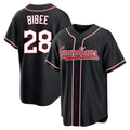 Fenge C.Guardians #28 Tanner Bibee Player Black Fashion Out Home Game Stitched Jerseys