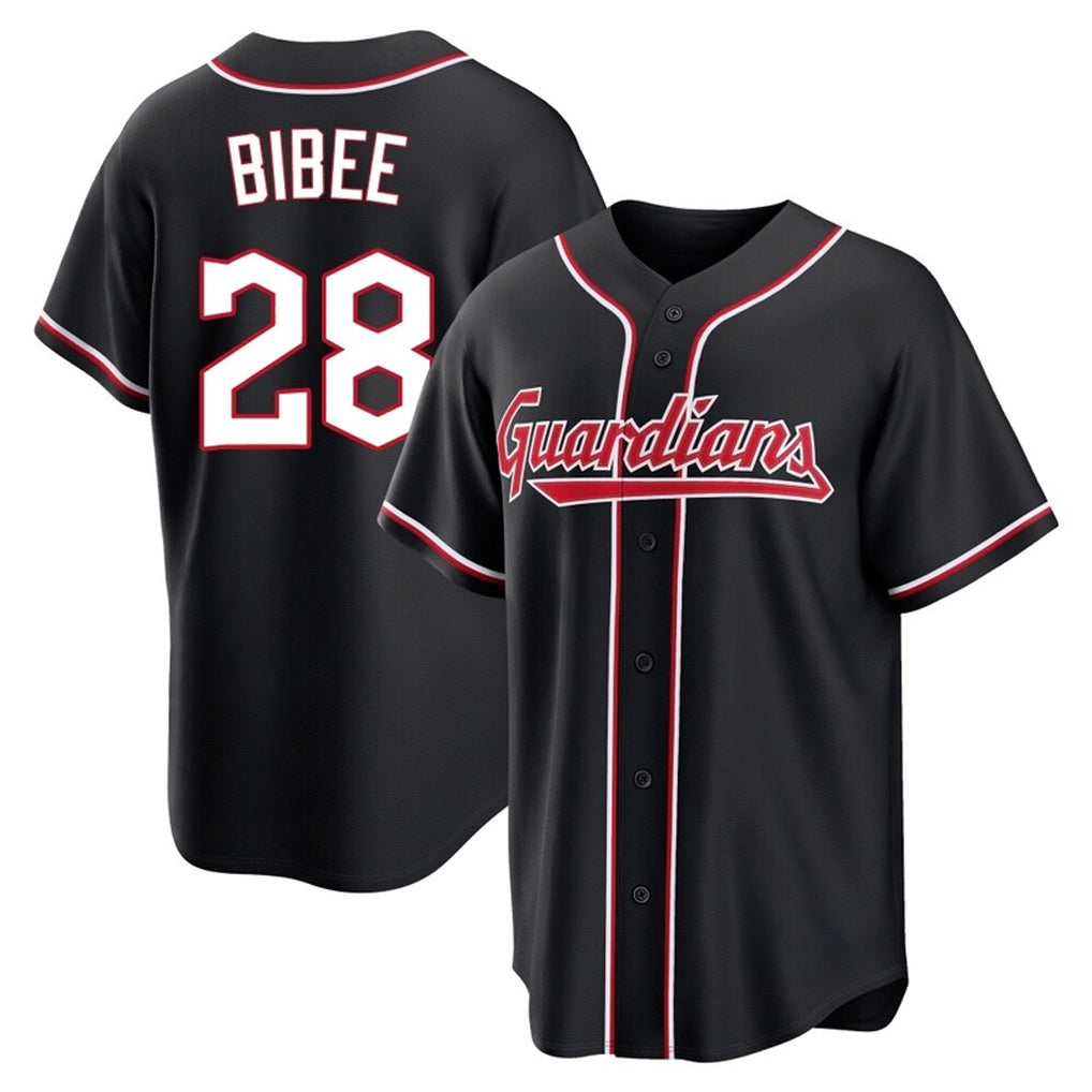 Fenge C.Guardians #28 Tanner Bibee Player Black Fashion Out Home Game Stitched Jerseys