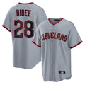 Fenge C.Guardians #28 Tanner Bibee Player Gray Home Game Stitched Jerseys