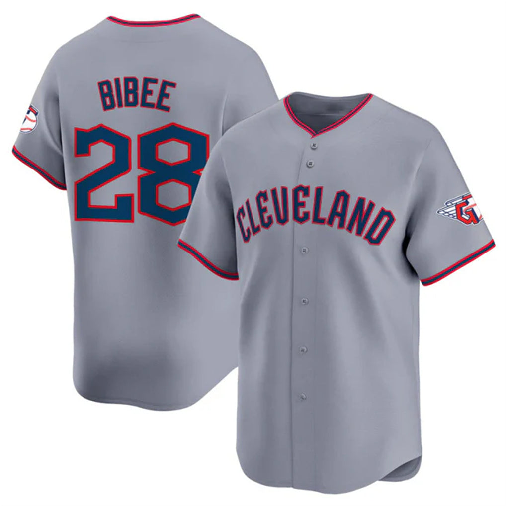Fenge C.Guardians #28 Tanner Bibee Player Gray Road Limited Home Game Stitched Jerseys