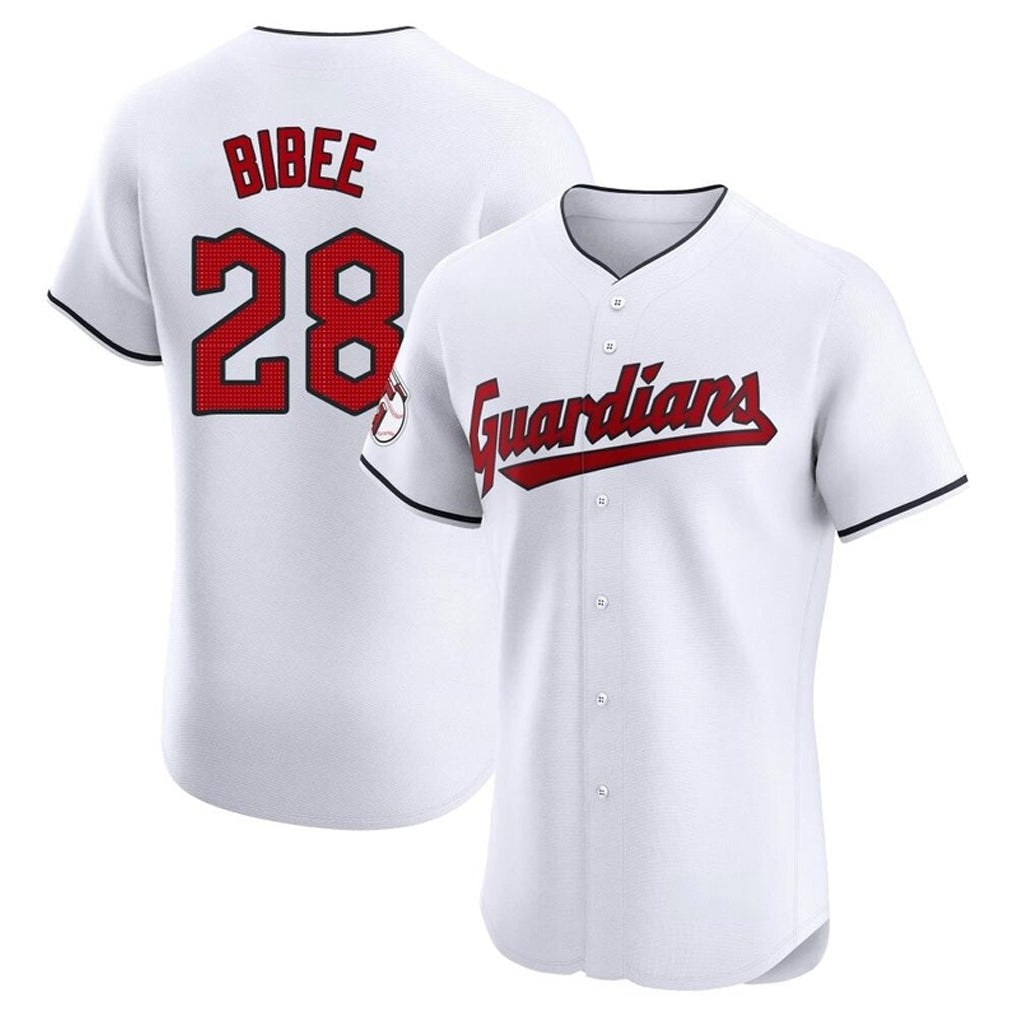 Fenge C.Guardians #28 Tanner Bibee Player White Limited Elite Home Stitched Jerseys