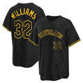 Fenge C.Guardians #32 Gavin Williams Player Black Snake Skin City Home Game Stitched Jerseys