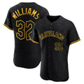 Fenge C.Guardians #32 Gavin Williams Player Black Snake Skin City Limited Elite Home Stitched Jerseys