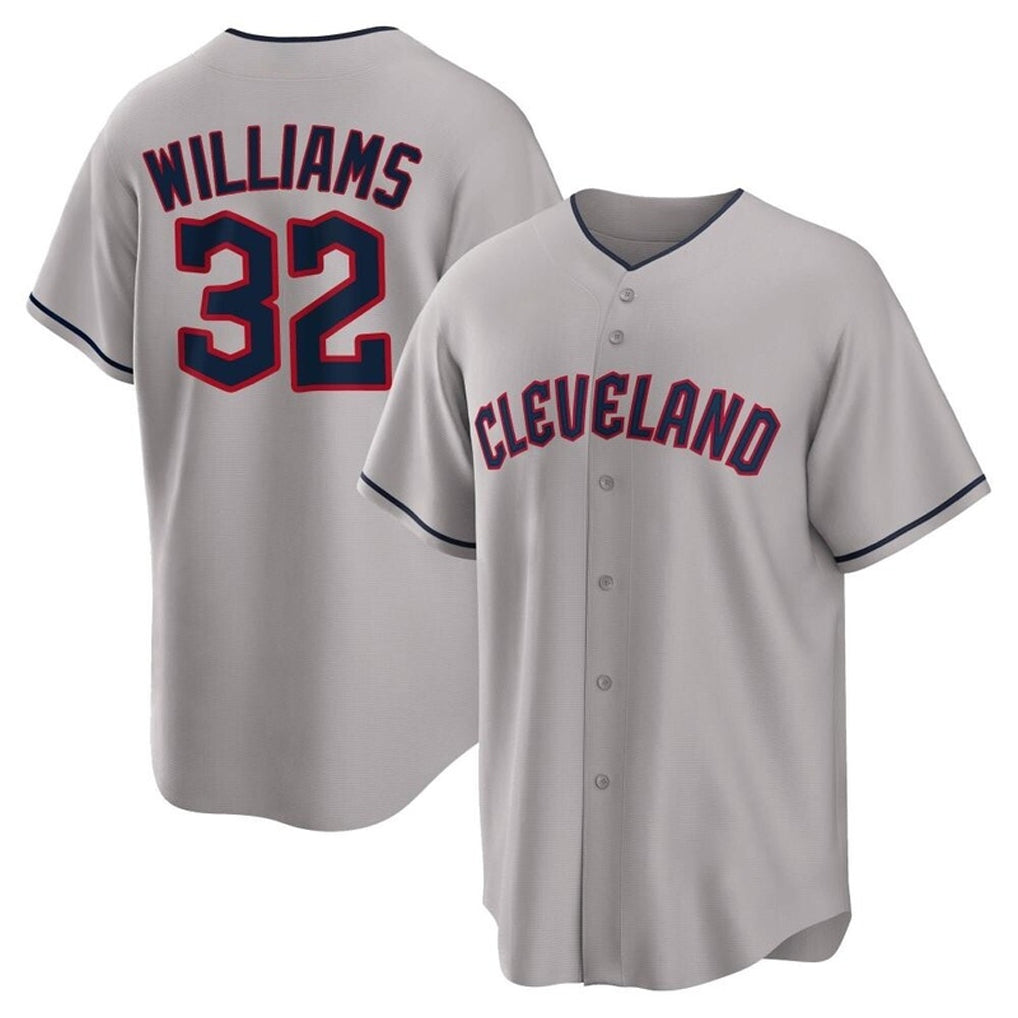 Fenge C.Guardians #32 Gavin Williams Player Gray Game Home Stitched Jerseys