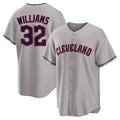 Fenge C.Guardians #32 Gavin Williams Player Gray Game Home Stitched Jerseys