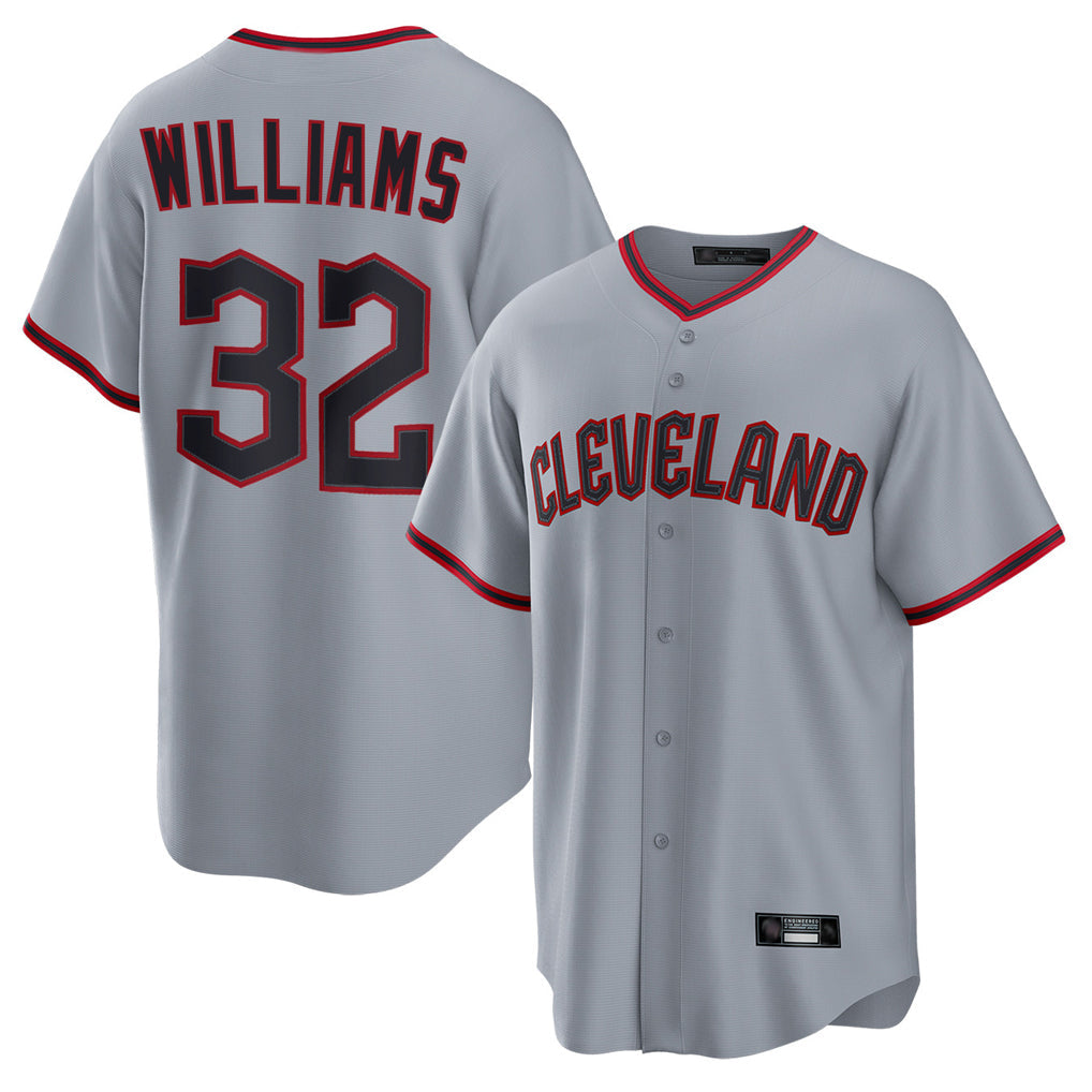 Fenge C.Guardians #32 Gavin Williams Player Gray Home Game Stitched Jerseys