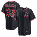 Fenge C.Guardians #32 Gavin Williams Player Navy Home Game Stitched Jerseys