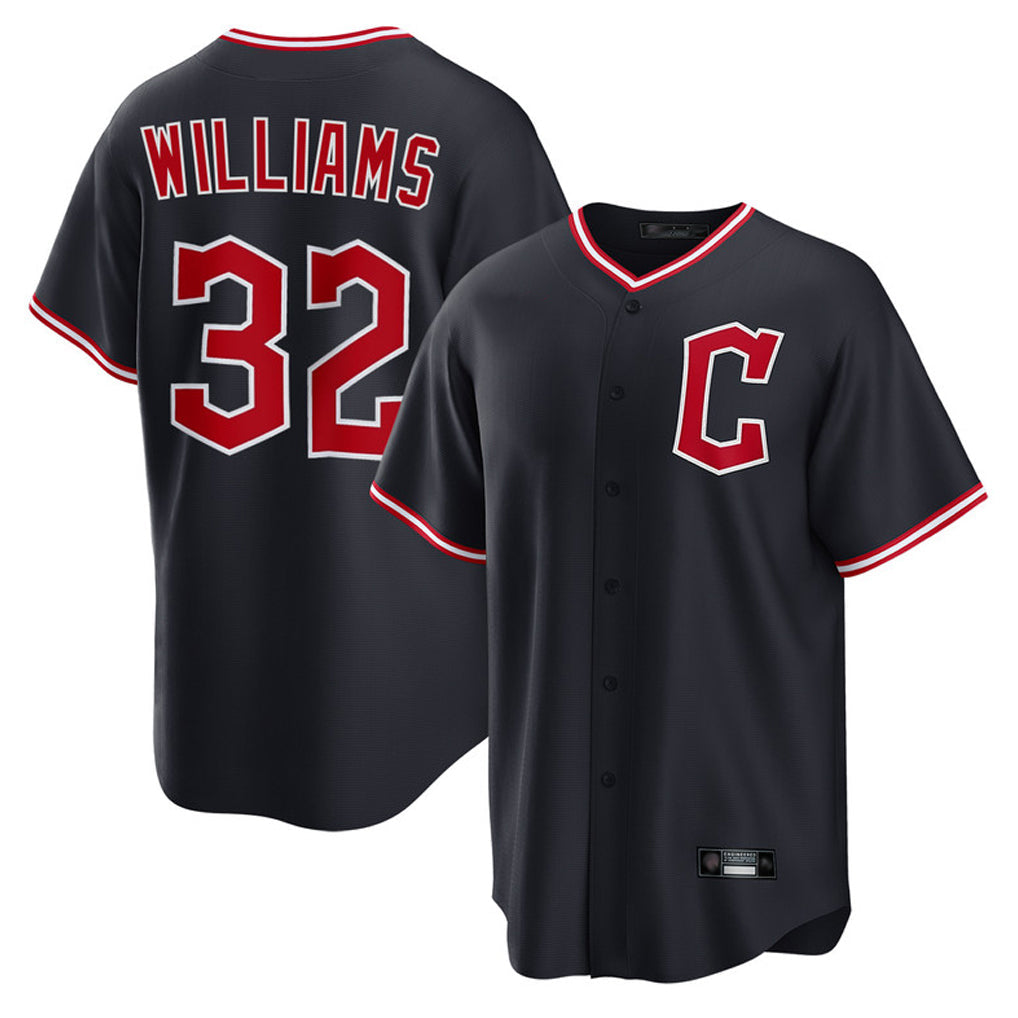 Fenge C.Guardians #32 Gavin Williams Player Navy Home Game Stitched Jerseys