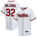Fenge C.Guardians #32 Gavin Williams Player White Game Home Stitched Jerseys