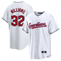 Fenge C.Guardians #32 Gavin Williams Player White Home Game Stitched Jerseys