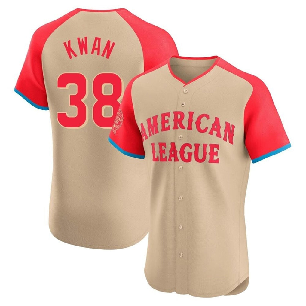 Fenge C.Guardians #38 Steven Kwan Player Cream American League All-Star Limited Elite Home Stitched Jerseys