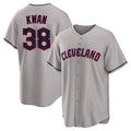 Fenge C.Guardians #38 Steven Kwan Player Gray Game Home Stitched Jerseys