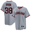 Fenge C.Guardians #38 Steven Kwan Player Gray Home Game Stitched Jerseys