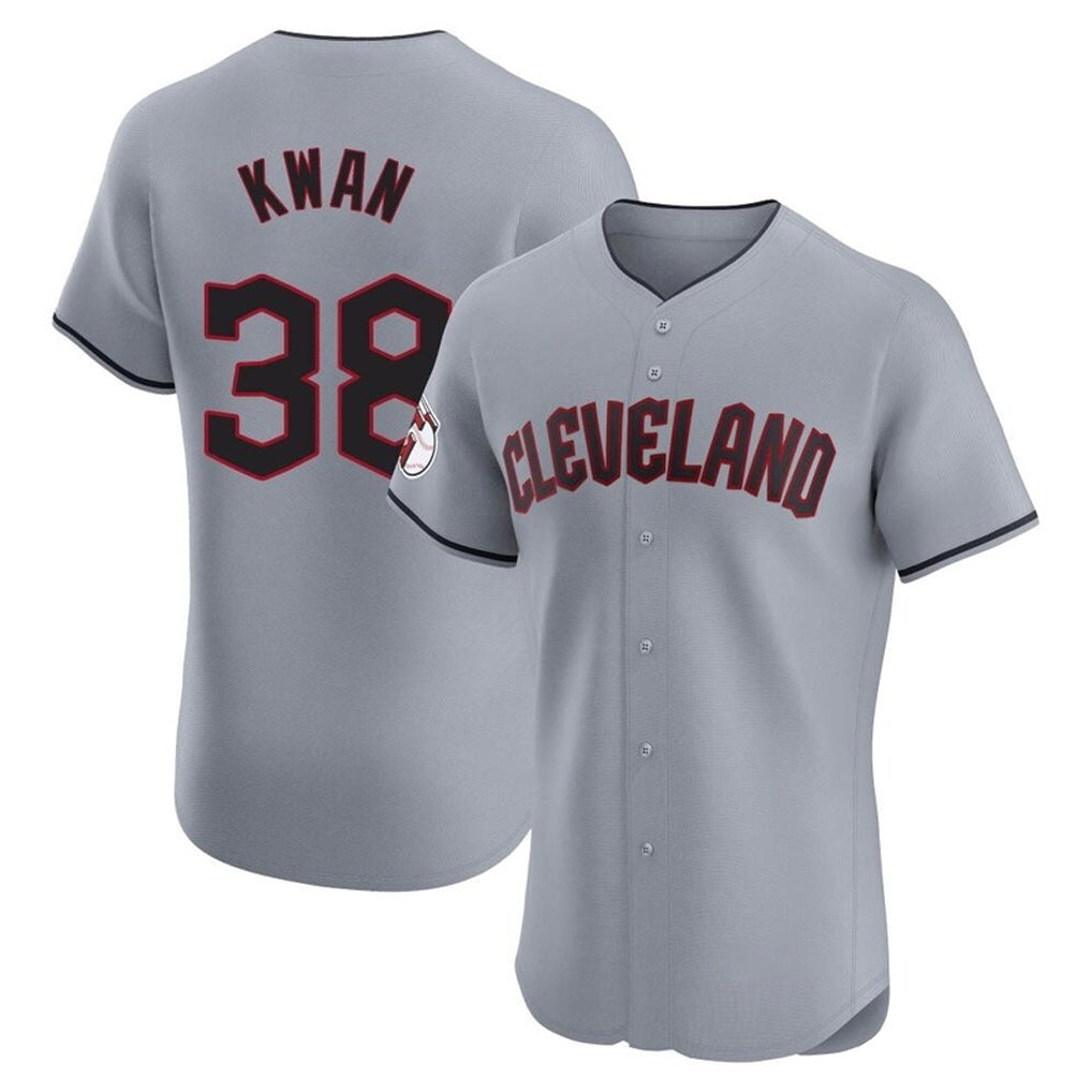 Fenge C.Guardians #38 Steven Kwan Player Gray Road Limited Elite Home Stitched Jerseys