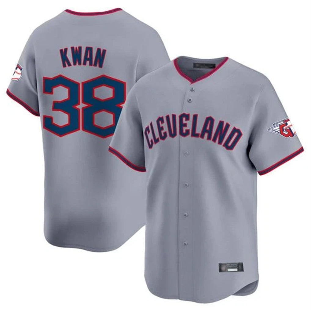 Fenge C.Guardians #38 Steven Kwan Player Gray Road Limited Home Game Stitched Jerseys