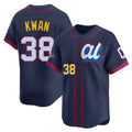 Fenge C.Guardians #38 Steven Kwan Player Navy American League All-Star Edition Limited Home Stitched Jerseys