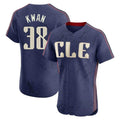 Fenge C.Guardians #38 Steven Kwan Player Navy City Connect Limited Elite Home Stitched Jerseys